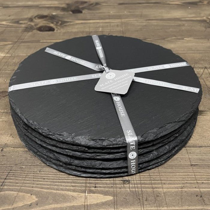 Welsh Slate Placemats - Round Set of 6 - Giftware Wales