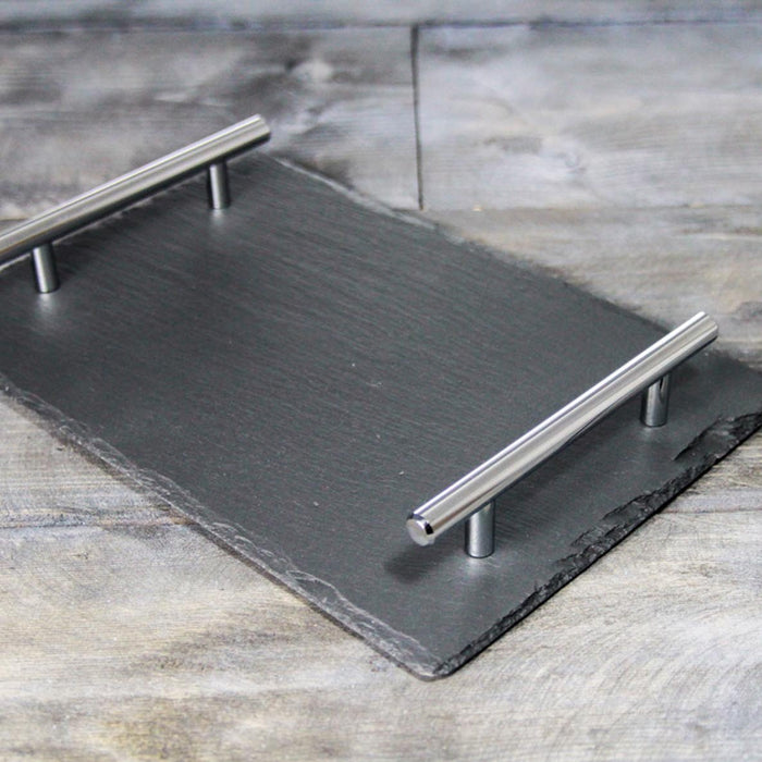 Welsh Slate Tray - Small Chrome - Giftware Wales