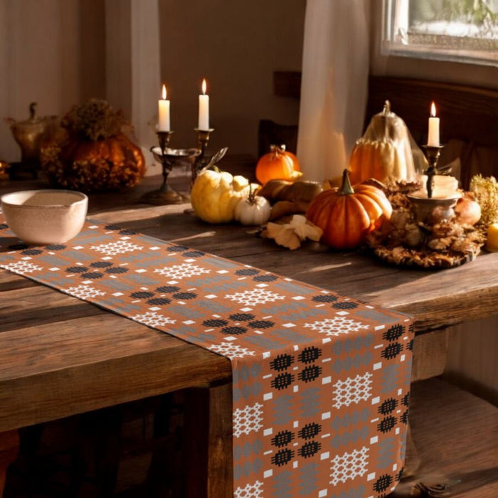 Welsh Tapestry Blanket design Table Runner - Autumn - Giftware Wales