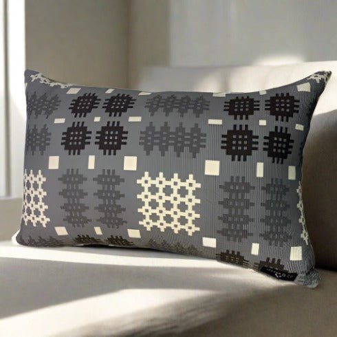 Welsh Tapestry Cushion - Grey - Giftware Wales