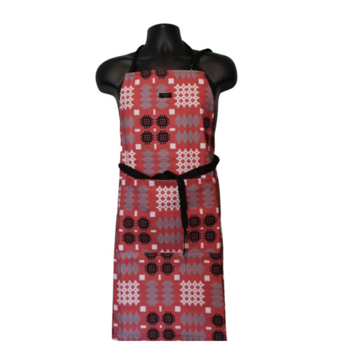 Welsh Tapestry Print Apron - Red - Giftware Wales