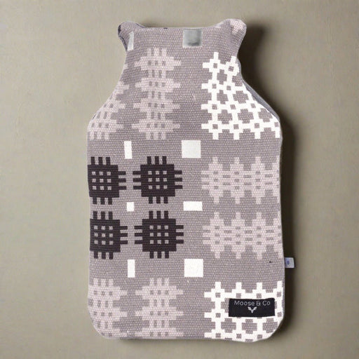 Welsh tapestry print Hot water bottle - Grey - Giftware Wales