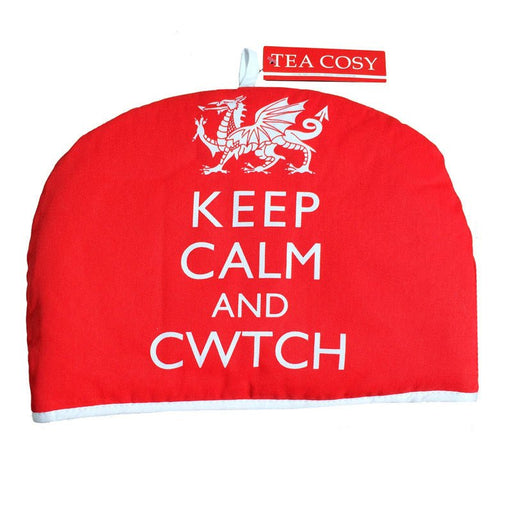 Welsh Tea Cosy - Keep Calm & Cwtch - Giftware Wales