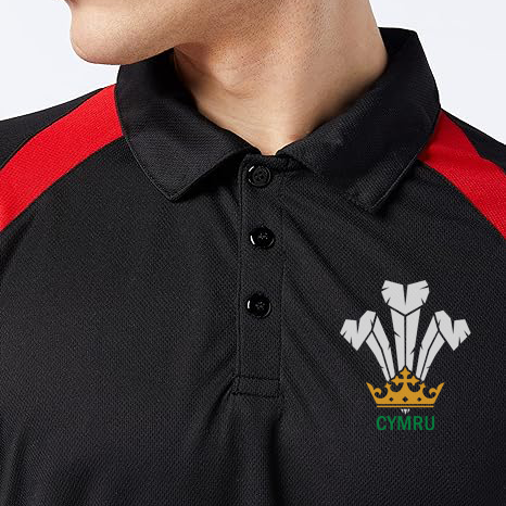 Welsh Cymru Feathers Polo Shirt - Spiro Cool Dry®