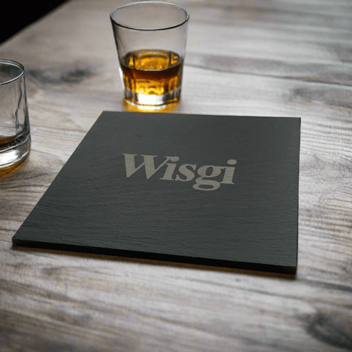 Wisgi - Square Welsh Slate Coaster - Giftware Wales