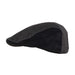 Womens 100% Cotton Wax Quilt Cord Flat Cap - Black - Giftware Wales