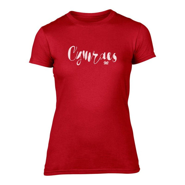 Womens Cymraes Graffiti Welsh T-Shirt (Colour Choice) - Giftware Wales