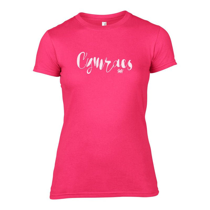 Womens Cymraes Graffiti Welsh T-Shirt (Colour Choice) - Giftware Wales