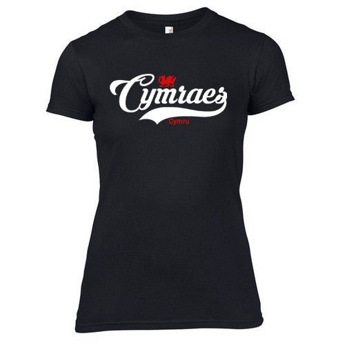 Womens Vintage Cymraes Welsh T-Shirt - Giftware Wales