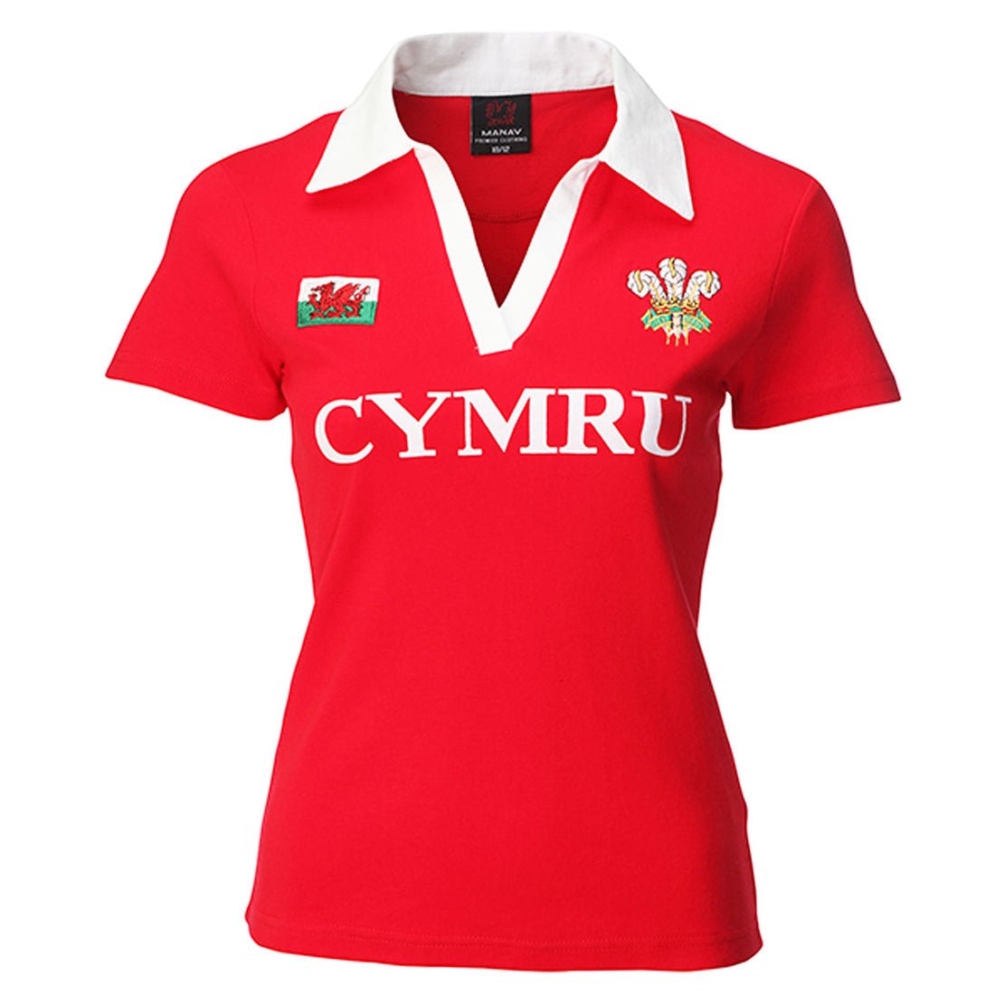 Women's Wales Cymru Rugby Shirt Short Sleeve — Giftware Wales
