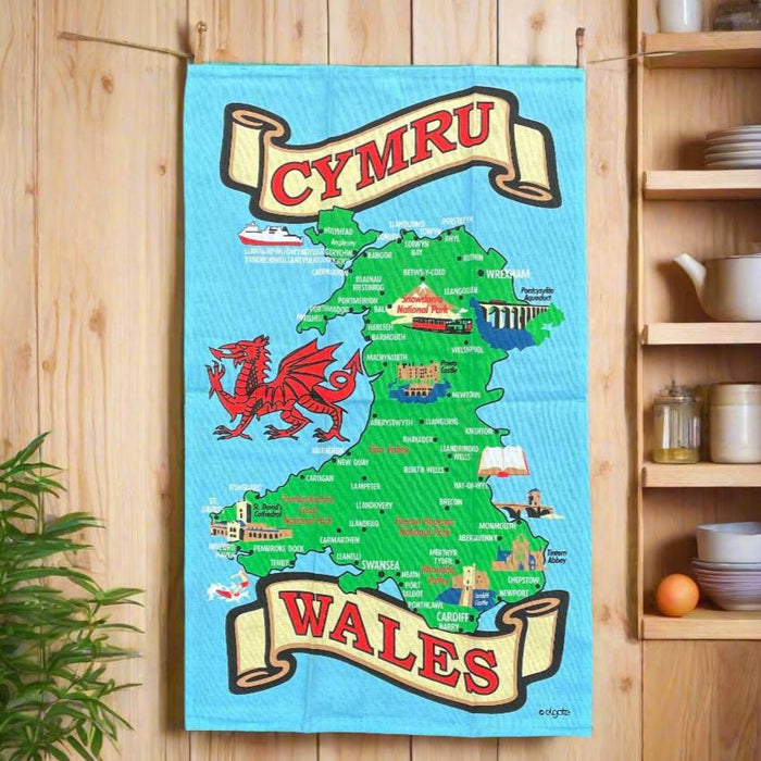 Wonderful Wales Tea Towel - Giftware Wales