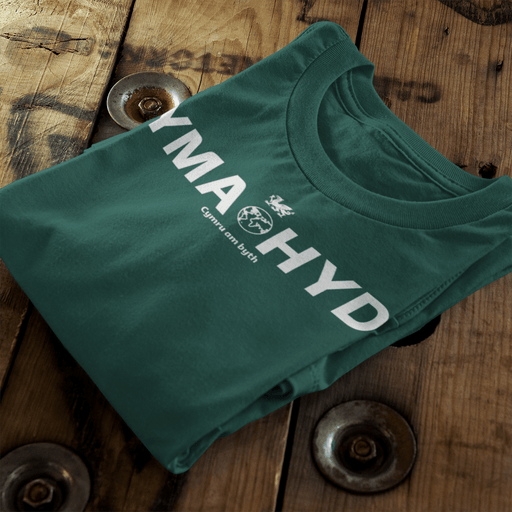 Yma o Hyd/ Cymru am byth - Organic T Shirt - Giftware Wales