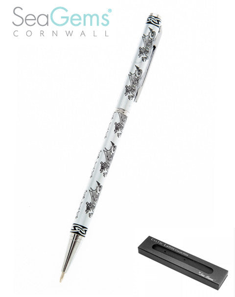 Black & Silver Welsh Dragon Wallet Pen