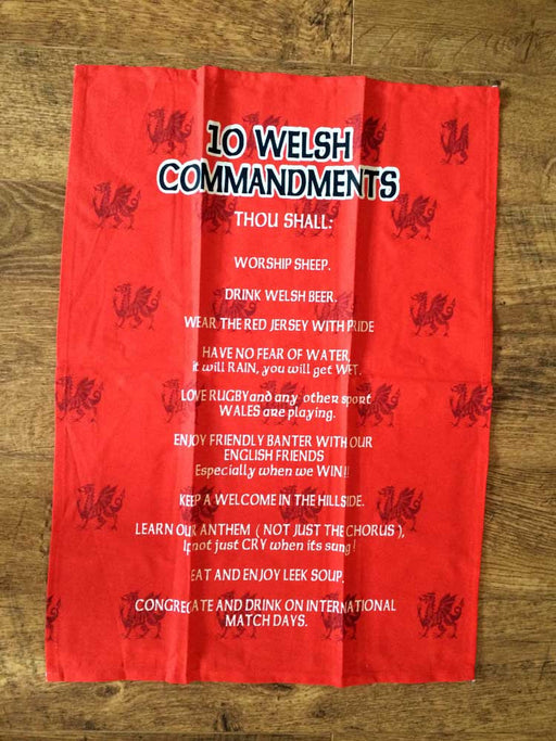 Welsh 10 Commandments T-Towel