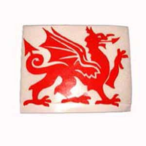 Extra Large Di Cut Welsh Dragon Sticker 