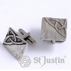 St. Justin  Slate knot T-bar cufflinks - (CC128T)