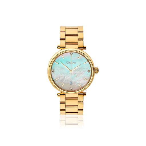 Clogau Ladies Classic Mother of Pearl Yellow Gold Plated Stainless Steel Watch