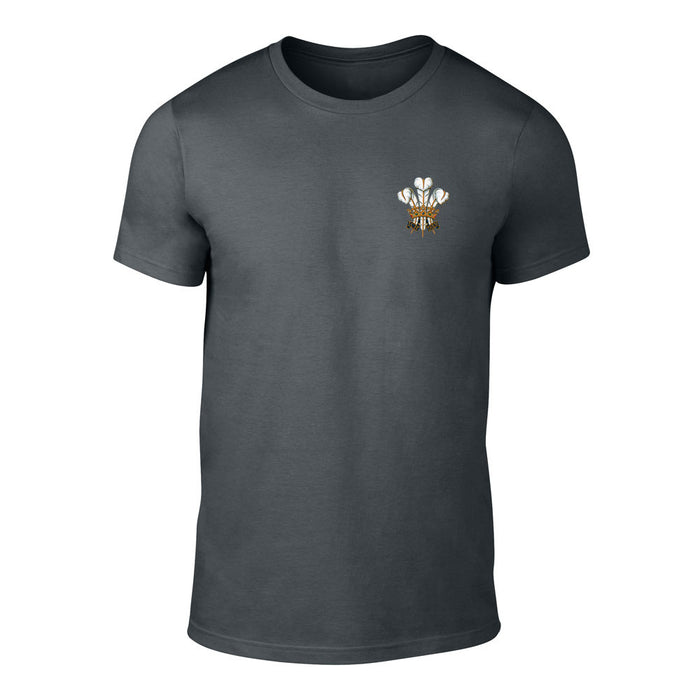 Traditional Prince of Wales Feathers T-Shirt - Adult (Charcoal)