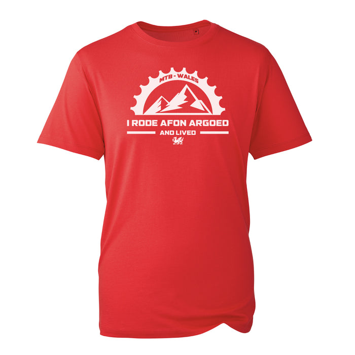 I Rode Afon Argoed and Lived - Organic Welsh Mountain Bike T-Shirt