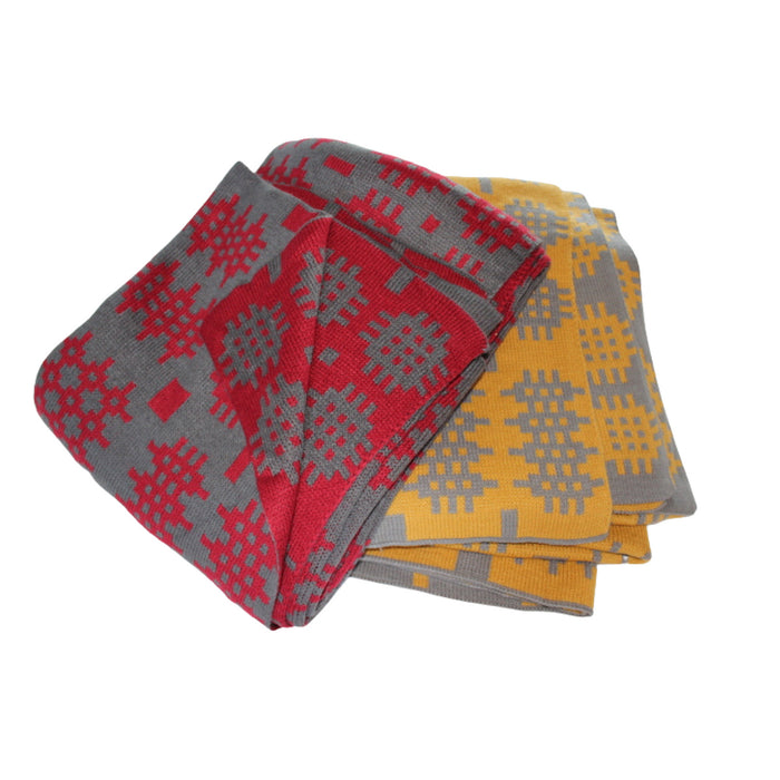 Welsh tapestry Blanket print Throw - Red