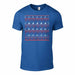 SWIM BIKE RUN - Mens Ugly Christmas T-Shirt (Blue)