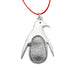 Penguin Christmas decoration with silver glitter - PO2045