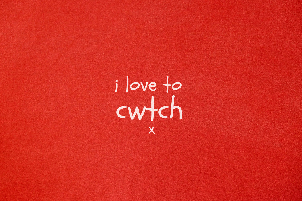 i love to cwtch - Baby Cot Blanket/ Shawl
