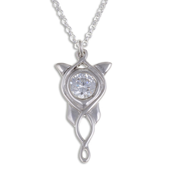 Elvish star pendant clear crystal - by St Justin