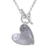 Hammered heart Silver pendant by St Justin