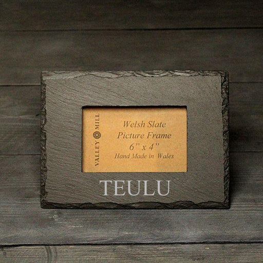 Welsh Slate Teulu - Family Photo Frame