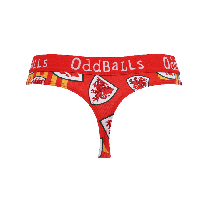 oddballs FA Wales Red - Ladies Thong