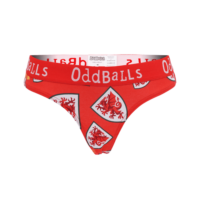 oddballs FA Wales Red - Ladies Thong
