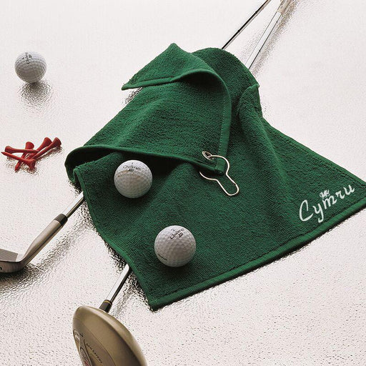 Luxury Range Welsh Golf Towel - GREEN