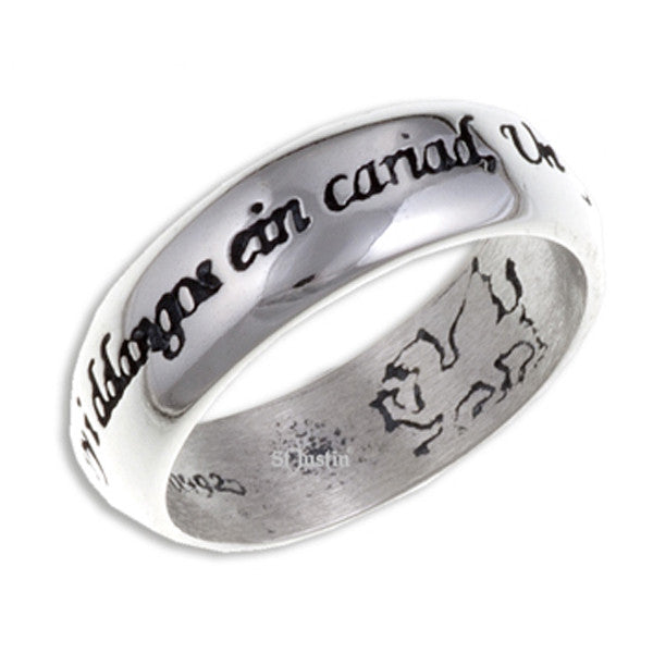 Welsh Love Ring / Modrwy Cariad - Sterling Silver (Sr923)