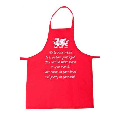 To be Born Welsh Poem - Wales Apron