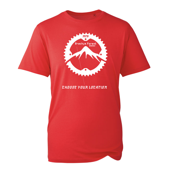 Mountain Bike CHOOSE LOCATION - Organic Welsh Mountain Bike T-Shirt