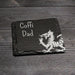SQUARE WELSH SLATE COASTER - 'COFFI DAD'