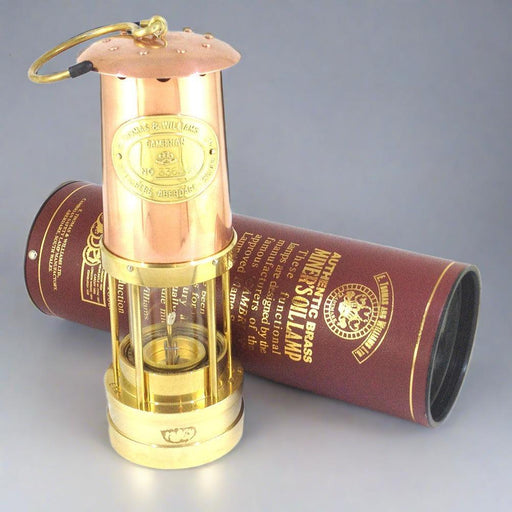 Authentic Replica Copper Miners Lamp by E Thomas & Williams
