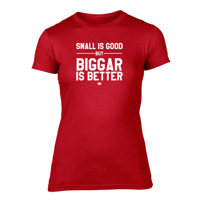 'Biggar' is Better - Ladies Welsh T-Shirt (Red)