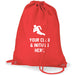 Rugby Logo- Personalised Duffel Bag RED