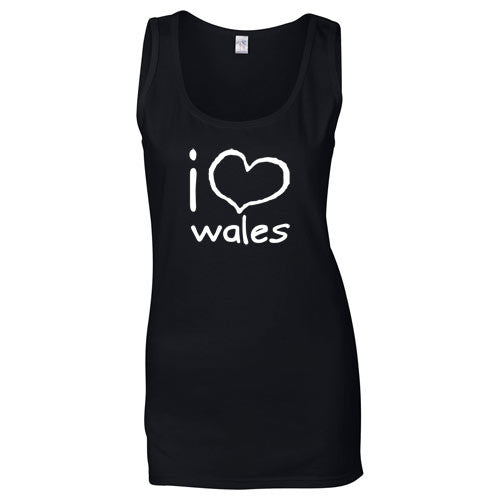 I love Wales - Womens Vest Top (Black)