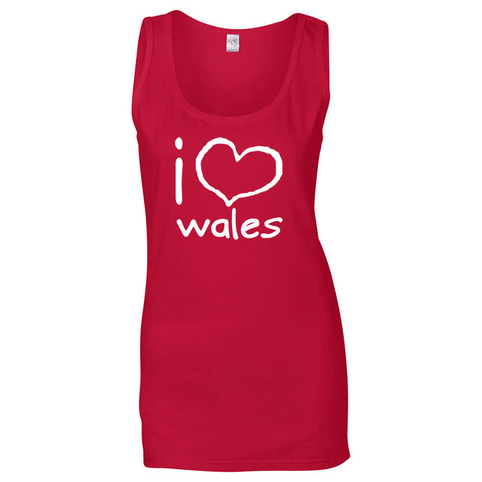 I love Wales - Womens Vest Top (Red)