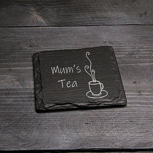 Mums Tea Welsh Slate Coaster
