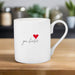 personalised heart hug mug