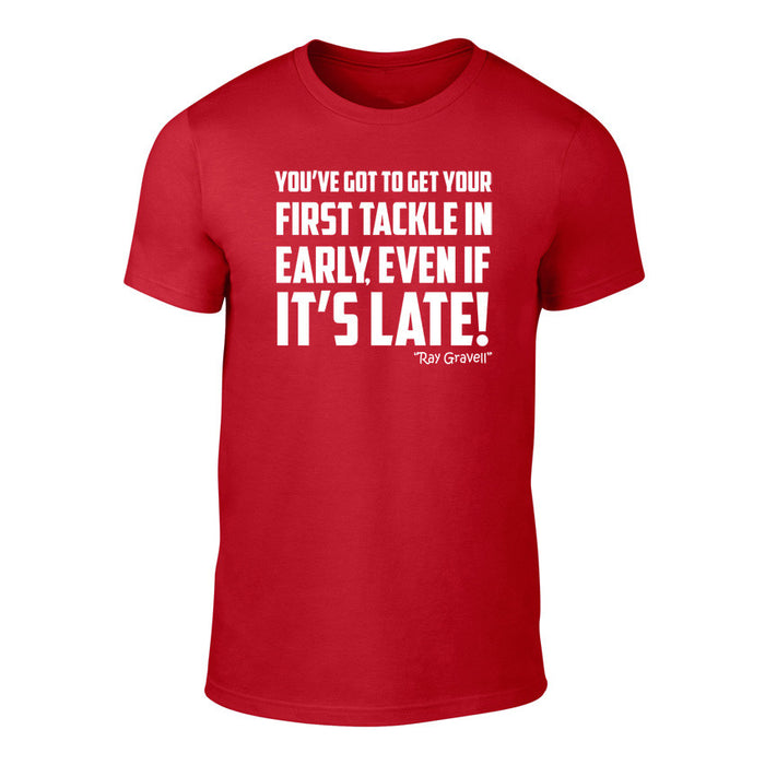 Early Tackle - Welsh Rugby Banter T-Shirt (Red)
