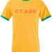 Cymru Old School Script Retro Football T-Shirt (YELLOW)