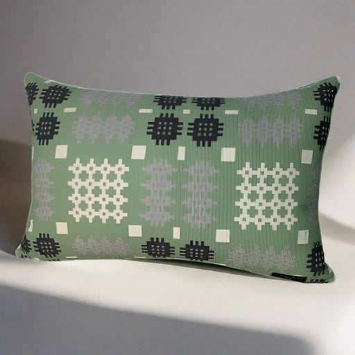 Welsh Tapestry Cushion -  Green