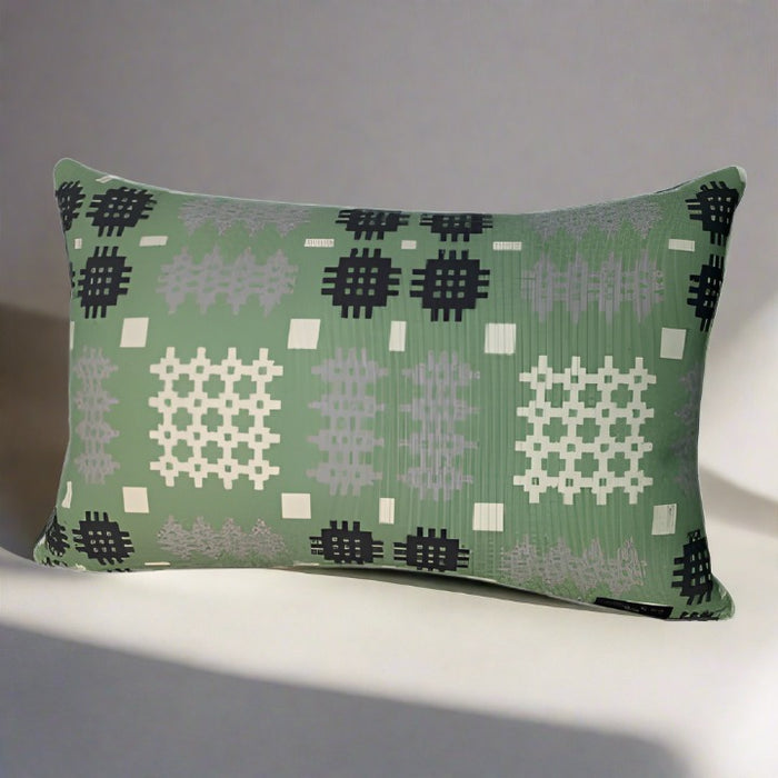 Welsh Tapestry Cushion -  Green